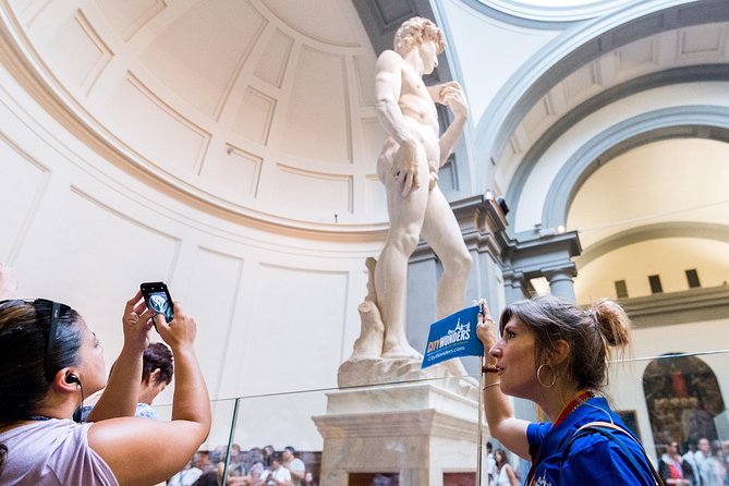 David & Accademia Guided Tour with Time Entry Ticket - The Florence walking intro: Ponte Vecchio, Uffizi courtyard area, Piazza Signoria, Baptistery