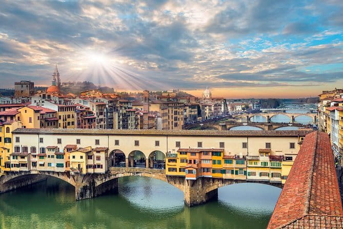 Florence by golf Cart Piazzale Michelangelo - San Niccolo, Uffizi Area, Santa Croce, and Library Views