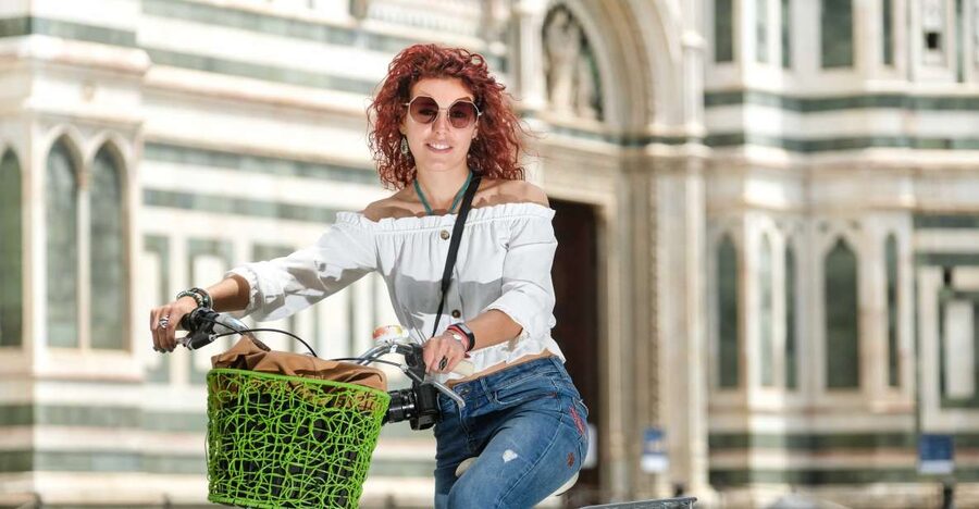 Florence discovery by bike - The start at the bike shop, map in hand