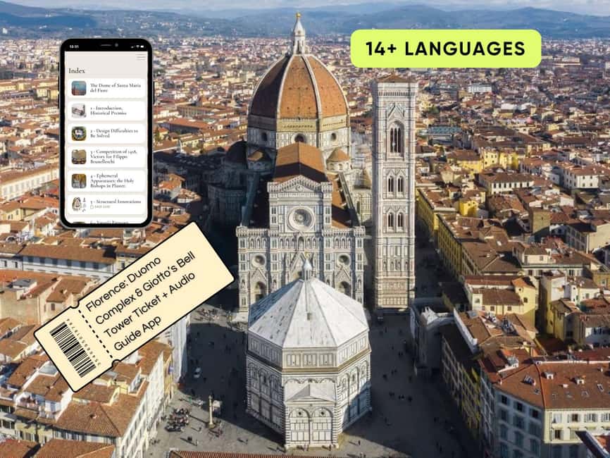 Florence:Duomo Complex & Giotto's Bell Tower Ticket+AudioApp - Giotto’s Bell Tower Ticket, the Climb, and the Views at 85 Meters