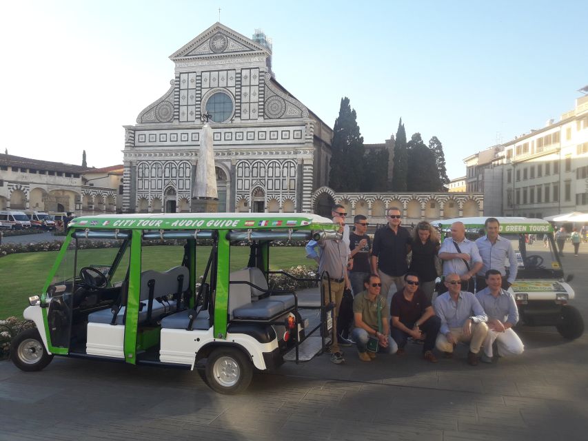 Florence: Eco-Friendly Golf Cart City Tour with Audio Guide - Ponte Santa Trinita to Oltrarno, where Palazzo Pitti takes over the view