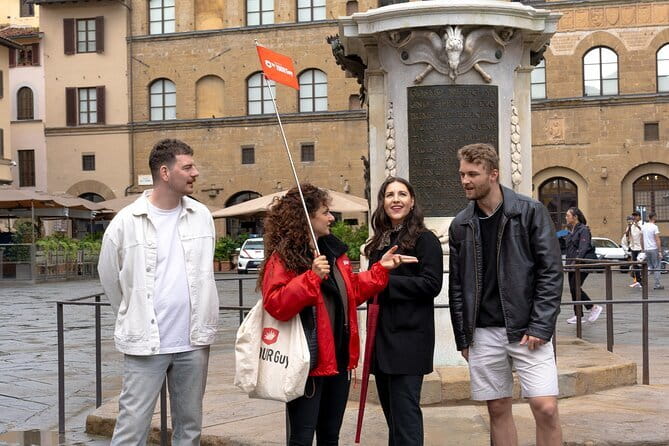Florence Evening Food Tour with Florentine Steak & Tuscan Wine - Starting at Piazza della Signoria, where Florence sets the tone