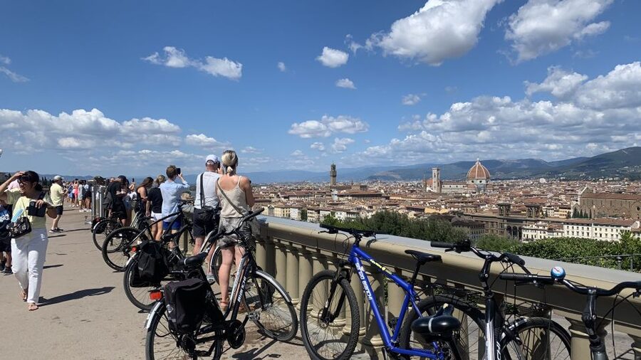 Florence: Guided Bike Tour with Piazzale Michelangelo - Santa Croce, Piazza della Signoria, and Casa di Dante: art and stories in walking distance