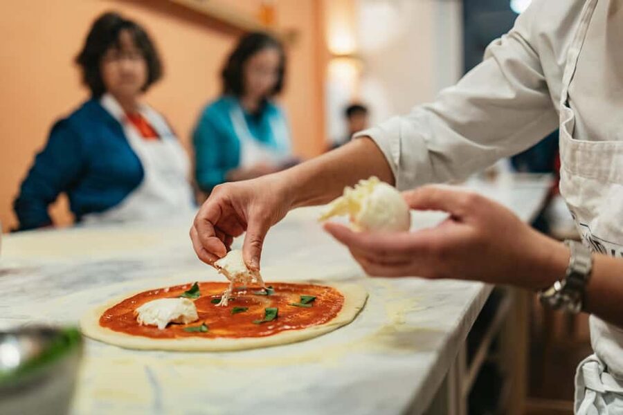 Florence: Pizza and Gelato Preparation Class - Pizzaiolo Practice: Stretching Yeast Dough and Building a Light Tomato Sauce