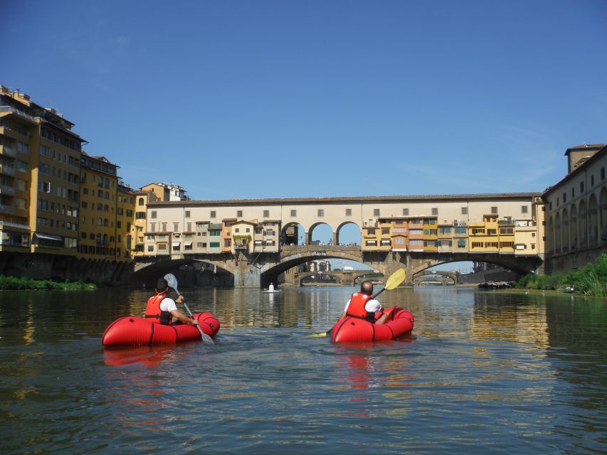 Florence: Ponte Vecchio and City Sights Guided Kayak Cruise - Gear and safety: inflatable kayak, life vest, waterproof storage