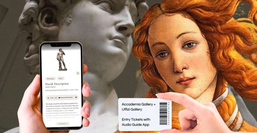 Florence: Uffizi & Accademia Priority Tickets with Audio App - The Audio App: Best Tool for Meaning, Worst Moment for Phone Problems