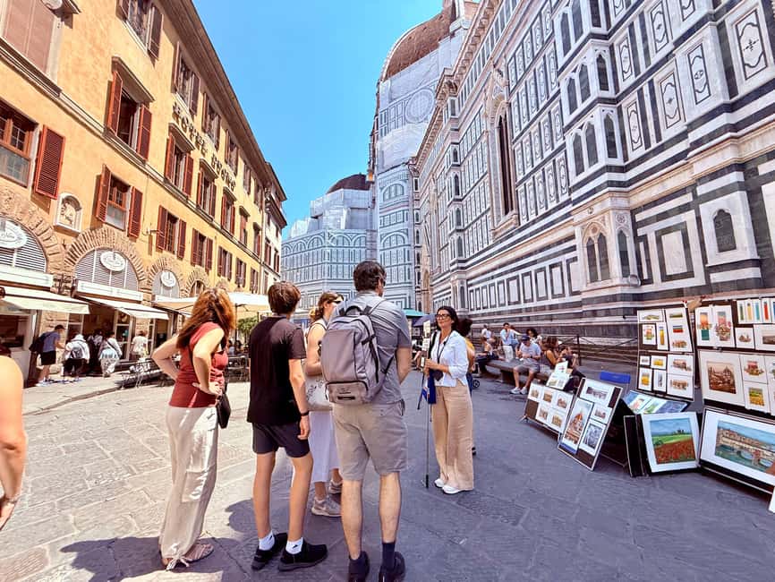 Florence: Uffizi & Accademia Small Group Walking Tour - Uffizi upper floor and terrace views, plus Ponte Vecchio moments