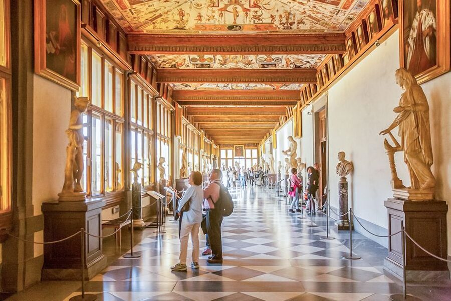 Florence: Uffizi Priority Ticket & Masterpieces Audio App - Bonus Tuscan food tastings, small and worth it