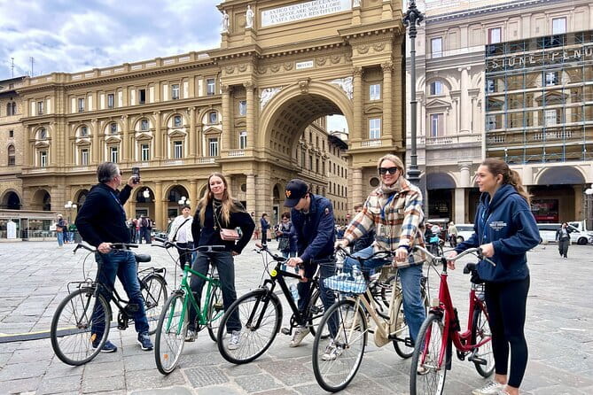 Florence Untold Bike Tour - Oldest Hospital of the World stop, and the Leonardo and Michelangelo angle