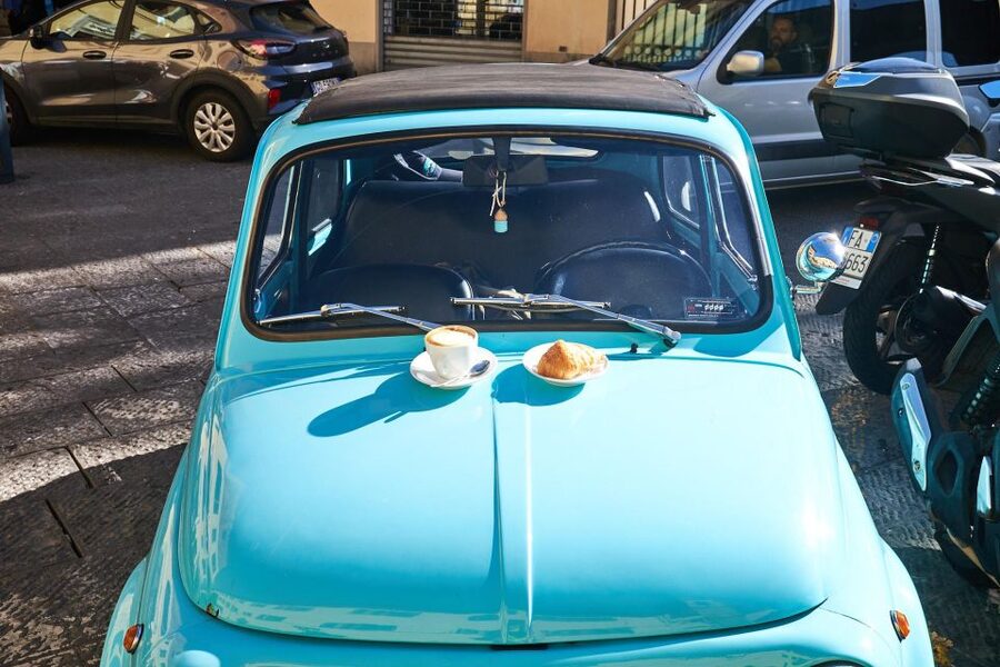Florence: Vintage Fiat 500 Tour with Wine Tasting at Winery - San Miniato al Monte: the calm viewpoint that frames Florence