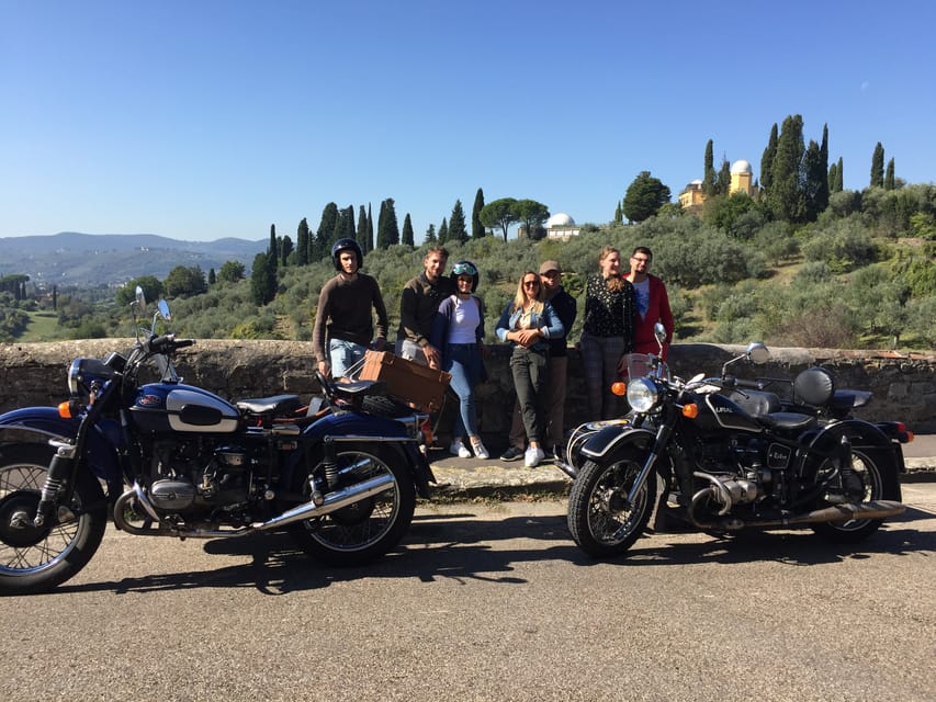 Florence Vintage Motorcycle Sidecar ride - Morning or Sunset - San Miniato al Monte and the Monumental Cemetery of the Holy Doors