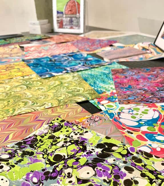 Florentine Paper Marbling Artisan Experience - Materials, Aprons, and the Paint Splatter Reality