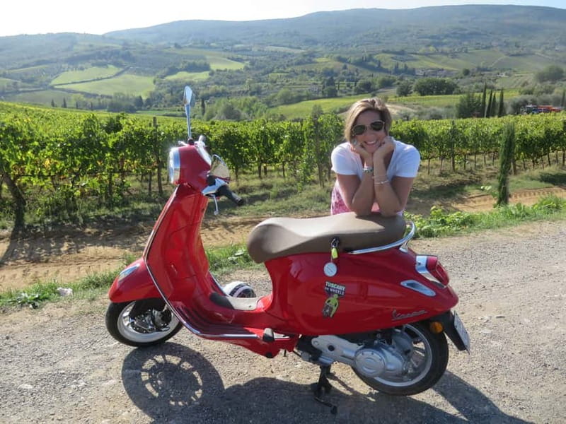 from Florence: All inclusive Tuscany Vespa Tour in Chianti - The winery stop, where lunch and tasting actually fit together