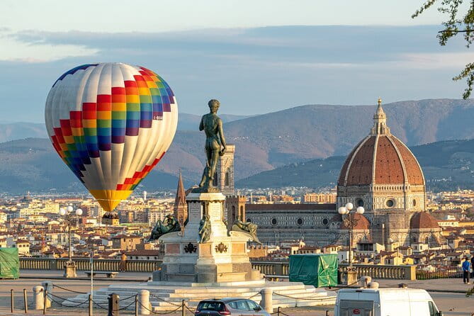 Hot Air Balloon flight in Florence - What you actually see: Arno River, Florence rooftops, and the Duomo