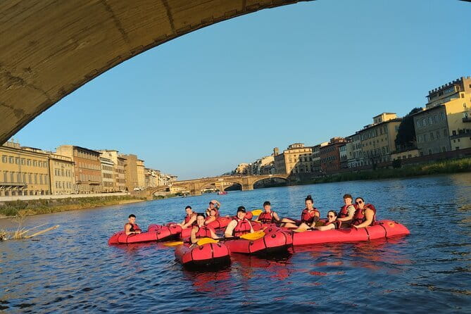 Kayaking on the Arno River in Florence under the Pontevecchio Arcade - Pick Your Setup: Single or Double Inflatable Raft