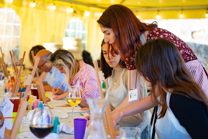 Paint And Drink Florentine Hills Art at La Birr'aia in Marignolle - Small-group size and English-led class, what it means in real life