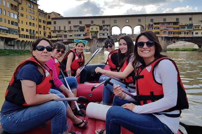 Rafting on the Arno River in Florence under the Arches of Pontevecchio - The raft setup, safety feel, and what 2 hours really means