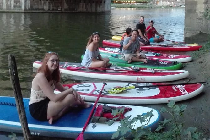 SUP at Ponte Vecchio with a Floating Drink - Florence Paddleboarding - The day route: from Ponte alle Grazie toward the riverfront landmarks