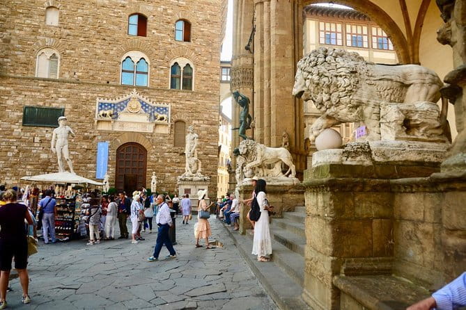 Walking Tour with Wine Tasting in Florence - Palazzo Vecchio and Michelangelo’s David Outside the Palace