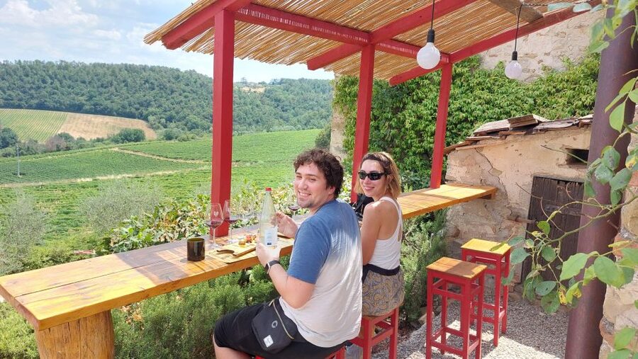 Wine Tour in Open Top Van - First Winery Stop: Poggio Amorelli Tasting Experience